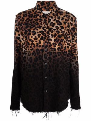 R13 leopard-print shirt - Black
