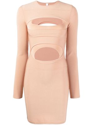 Dion Lee cut-out layered mini dress - Pink