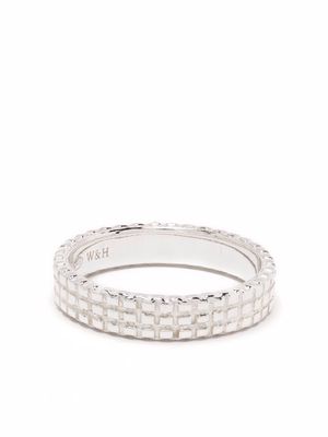 Wouters & Hendrix chain-texture band ring - Silver