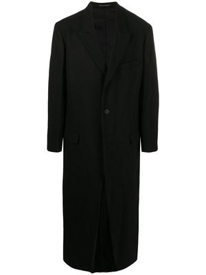 Yohji Yamamoto long single-breasted coat - Black