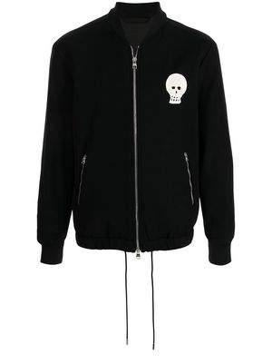 Alexander McQueen skull patch sports jacket - Black