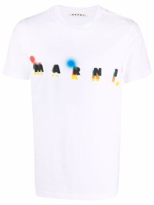Marni logo-print cotton T-shirt - White