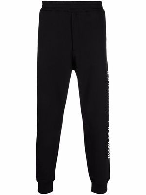 Alexander McQueen slim-fit cotton track pants - Black