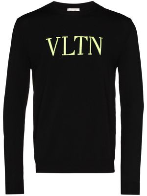 Valentino VLTN intarsia-knit jumper - Black