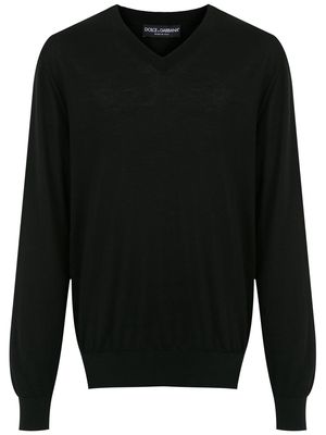 Dolce & Gabbana cashmere v-neck sweater - Black