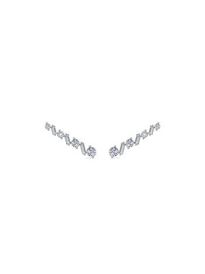 ALINKA 18kt white gold Ana diamond ear cuffs - Silver
