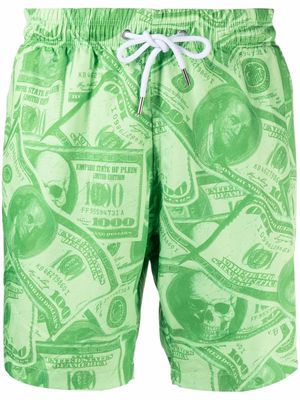 Philipp Plein dollar-print swimming shorts - Green