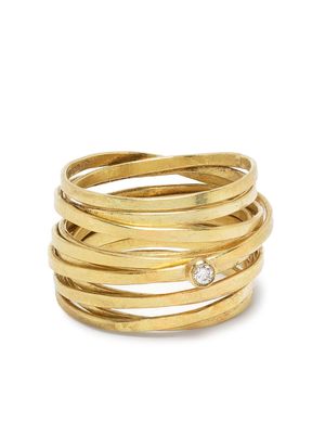 DISA ALLSOPP 18kt yellow gold Flat Spaghetti diamond ring