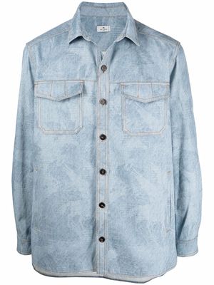 ETRO long-sleeve button-fastening jacket - Blue