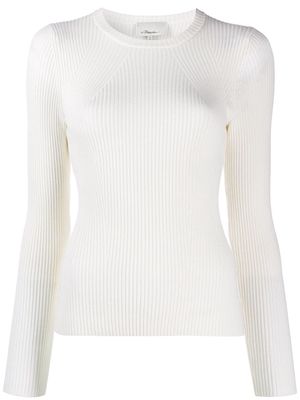 3.1 Phillip Lim ribbed fitted jumper - White