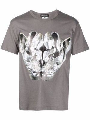 Comme Des Garçons Homme Plus collage-print crew neck T-shirt - Grey