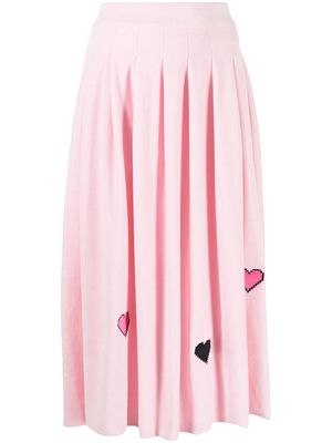 Natasha Zinko heart pleated skirt - Pink