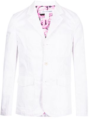 Comme Des Garçons Shirt single-breasted cotton blazer - White
