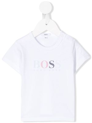 BOSS Kidswear logo print cotton T-shirt - White