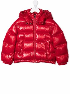 Moncler Enfant logo-print puffer jacket - Red