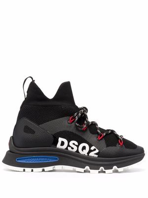 Dsquared2 logo-print ankle-length trainers - Black