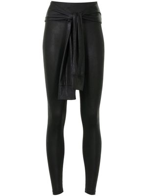 Lisa Von Tang knotted-waist trousers - Black