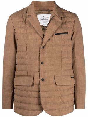 Woolrich quilted single-breasted jacket - Brown