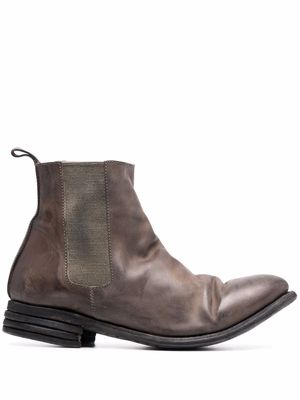 Poème Bohémien distressed leather Chelsea boots - Brown