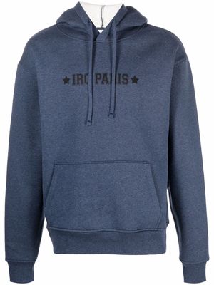 IRO logo-print hoodie - Blue