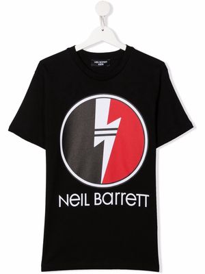 Neil Barrett Kids logo-print T-shirt - Black