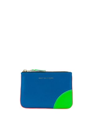Comme Des Garçons Wallet colour-block zipped wallet - Blue