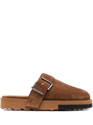 Off-White Comfort backless slippers - Brown
