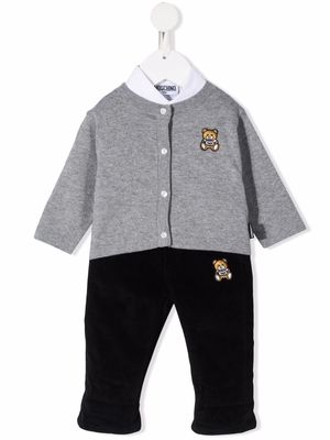 Moschino Kids teddy bear trouser set - Black