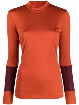 PAUL SMITH colour-block panelled sweatshirt - Orange