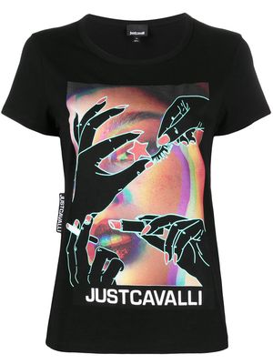 Just Cavalli graphic print T-shirt - Black