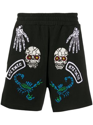 KTZ Monster embroidered shorts - Black