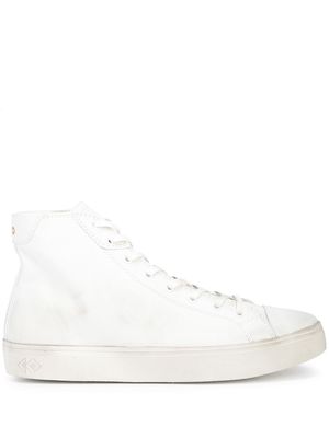 Koio Court distressed-effect high-top sneakers - White