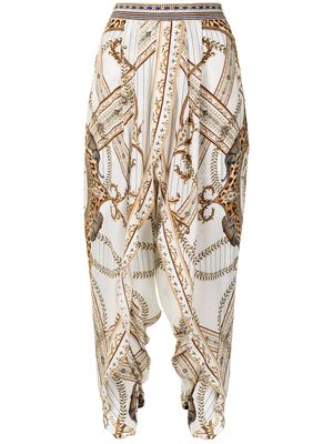 Camilla Mind Your Manor silk trousers - White