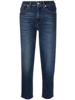 7 For All Mankind cropped denim jeans - Blue