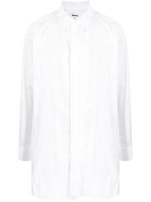 sulvam curved hem oversized shirt - White