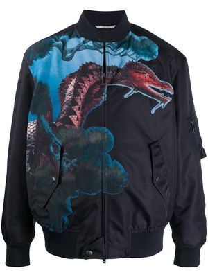 Valentino Dragons Garden bomber jacket - Blue