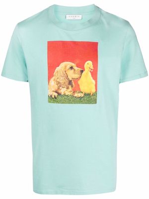 SANDRO Farm graphic-print T-shirt - Green