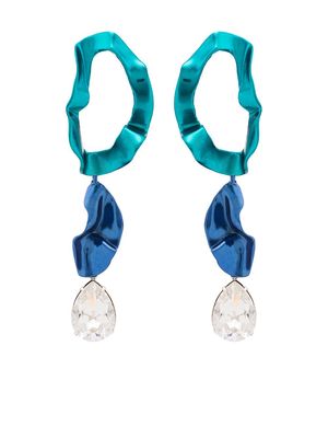 Sterling King Inside Out drop earrings - Blue