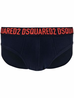 Dsquared2 logo-waist briefs - Blue