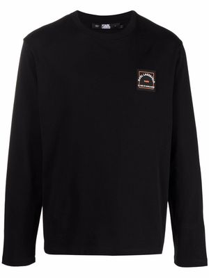 Karl Lagerfeld logo-patch crew neck sweatshirt - Black