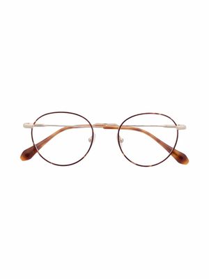 GIGI STUDIOS Abbey round-frame glasses - Gold