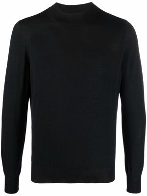 Barba crew-neck knit jumper - Black