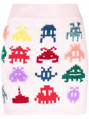 Stella McCartney game-intarsia knitted skirt - Pink