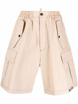 Dsquared2 wide-leg cargo shorts - Neutrals