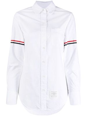 Thom Browne RWB tri-stripe armband shirt - White