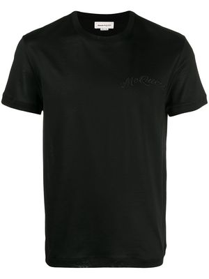 Alexander McQueen embroidered logo T-shirt - Black