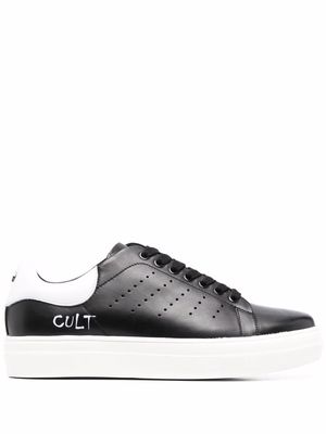 Cult logo-print two-tone sneakers - Black