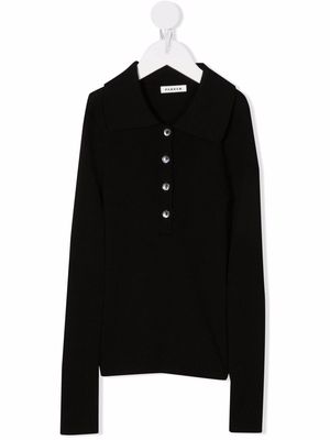 P.A.R.O.S.H. long-sleeved wool polo top - Black