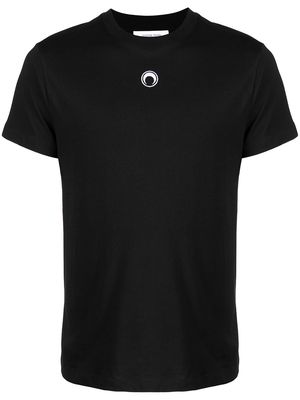 Marine Serre moon logo-embroidered T-shirt - Black
