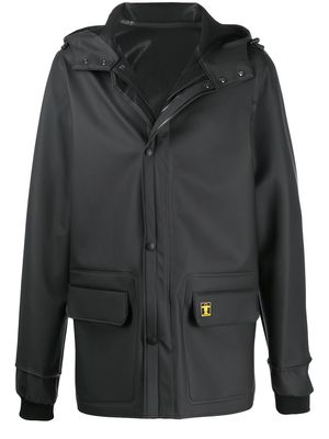 Paco Rabanne loose-fit logo hooded jacket - Black